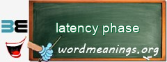 WordMeaning blackboard for latency phase